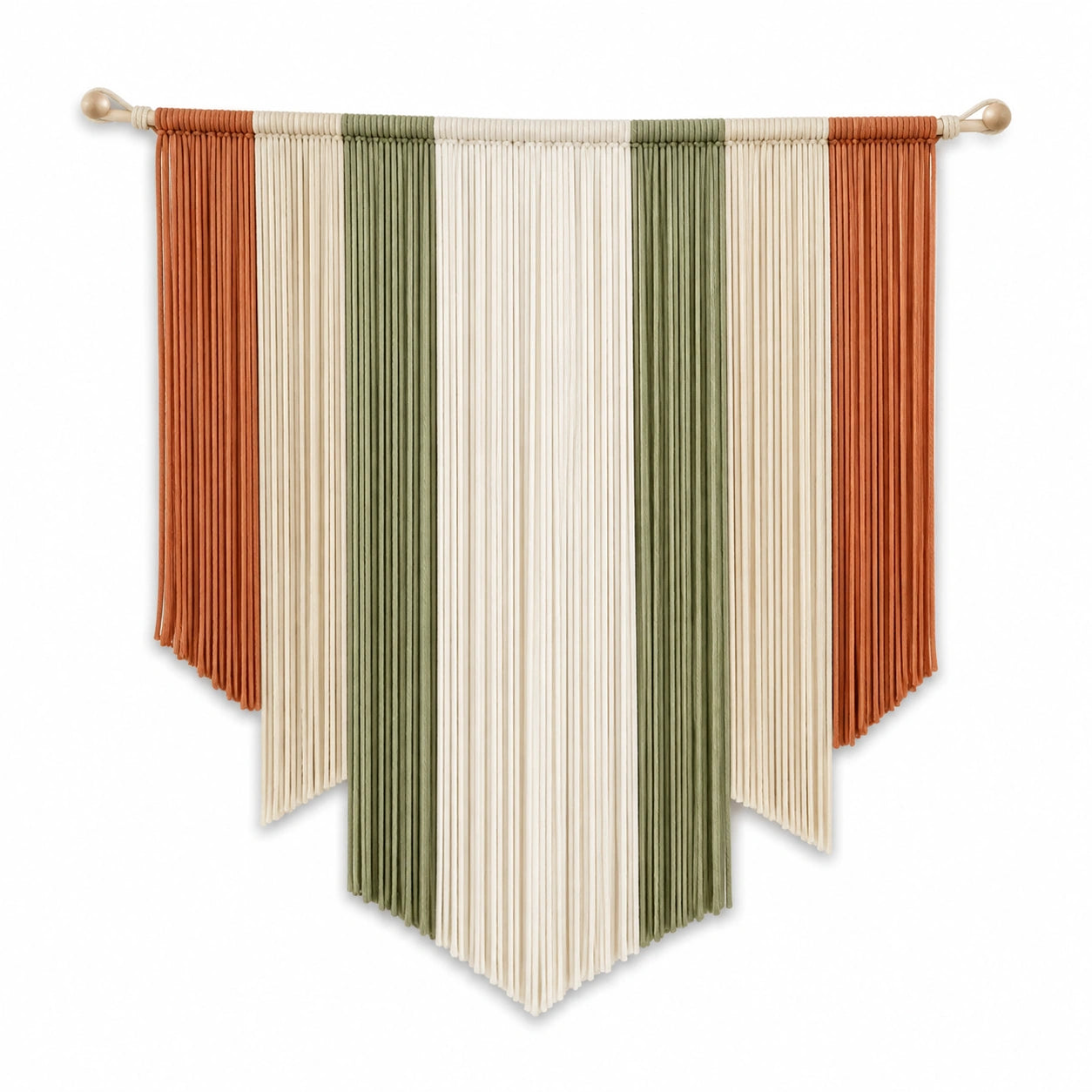 Arazzo da parete 90 x 100 cm in cotone multicolore - decorazione bohémien con frange